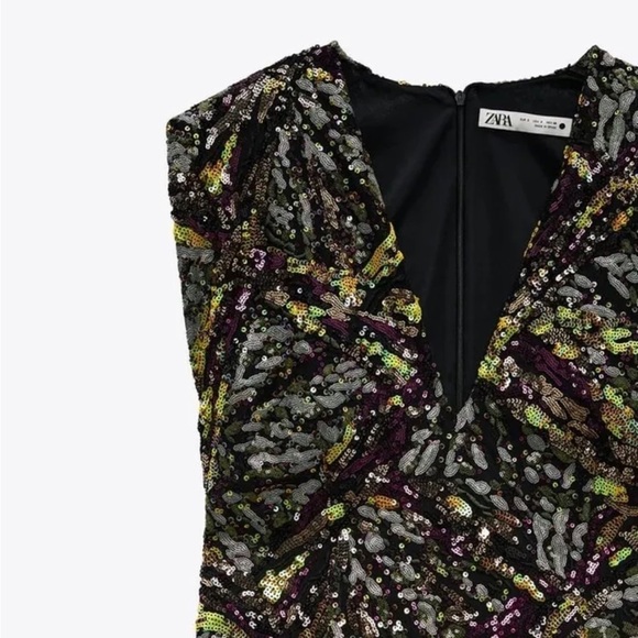 BNWOT Zara Sequin Mini Dress- Limited Edition - BLOGGER FAVOURITE - Picture 12 of 12